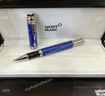 Vintage Mont Blanc Scipione Borghese Rollerball Blue Silver Pen